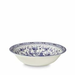 Burleigh Pottery Offers Blue Regal Peacock Pudding / Soup Bowl 20.5cm/8" Seconds