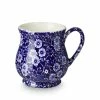 Burleigh Pottery Blue Calico Sandringham Mug Half Pint 284ml/0.5pt Seconds Offers