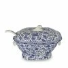 Burleigh Pottery Tableware Blue Regal Peacock Soup Tureen & Ladle
