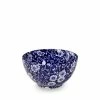 Burleigh Pottery Blue Calico Sugar Bowl 9.5cm/4" Tableware