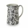 Burleigh Pottery Black Regal Peacock Tankard Medium Jug 568ml/1pt