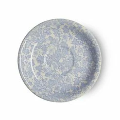 Burleigh Pottery Tableware Blue Burgess Chintz Tea Saucer