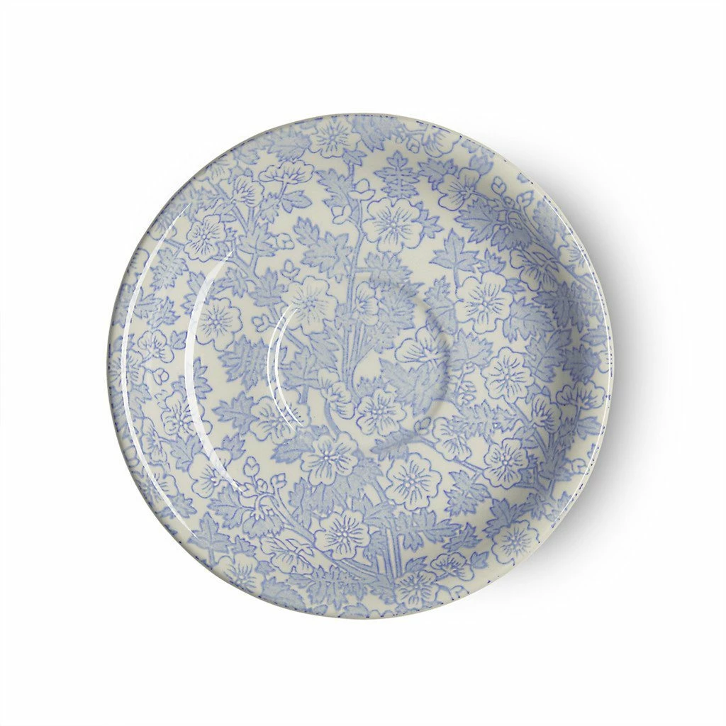 Burleigh Pottery Blue Burgess Chintz Tea Saucer Seconds Offers