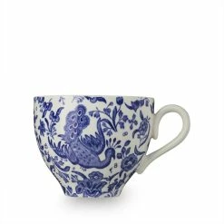 Burleigh Pottery Blue Regal Peacock Teacup 187ml/0.33pt Seconds Offers