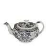 Burleigh Pottery Black Regal Peacock Teapot 5 Cup