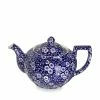 Burleigh Pottery Blue Calico Large Teapot 7 Cups 800ml/1.5pt Tableware