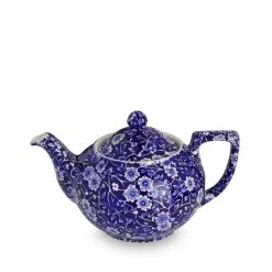 Burleigh Pottery Blue Calico Small Teapot 3-4 Cup 400ml/0.75pt Tableware