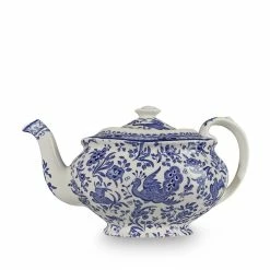 Burleigh Pottery Blue Regal Peacock Teapot 5 Cup