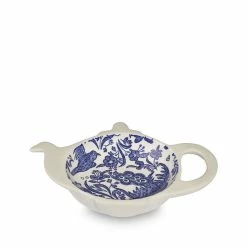 Burleigh Pottery Blue Regal Peacock Mini Teapot Tray
